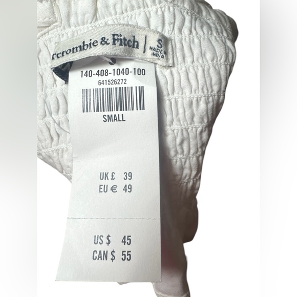 NWT Abercrombie & Fitch White Tie Halter Top - Size S - Picture 3 of 5